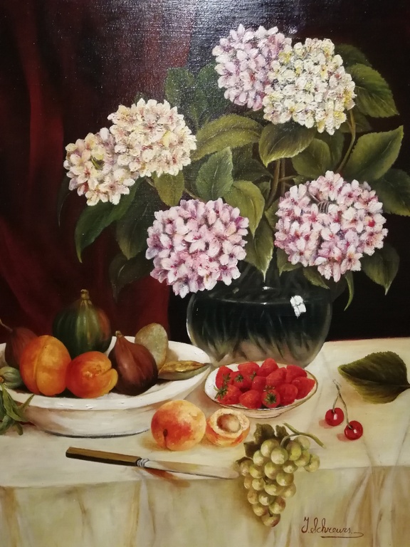 Jos Schreurs - 1995 - stilleven  verkocht voor € 70!