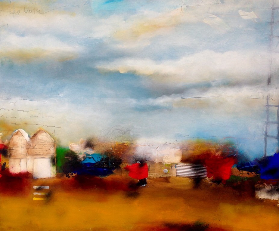 Theo Koster - Theo koster,schilderij, crossing borders verkocht voor € 350!