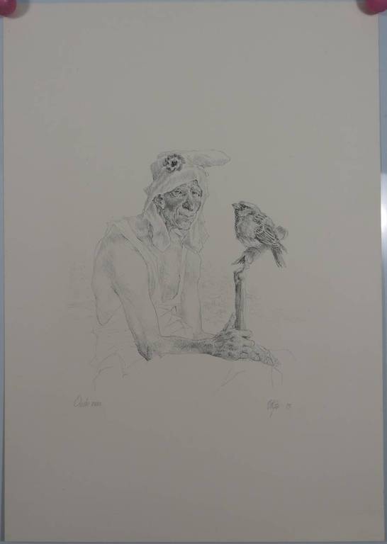 Peter Vos: Lithografie, Oude man kopen? Bied vanaf 100!