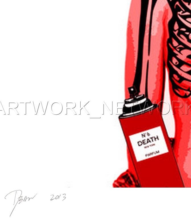 DEATH NYC - "Kate Moss Skull"- n° A/P - Signed with COA (Edition Artist Proof) kopen? Bied vanaf 1!