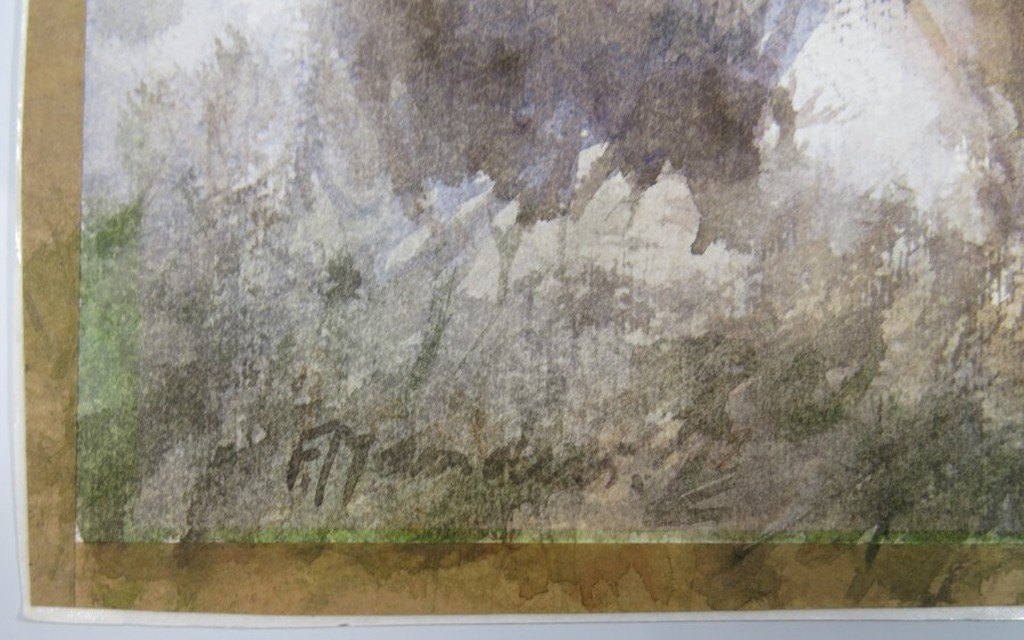 Frans Manders: Aquarel, Landschap kopen? Bied vanaf 1!