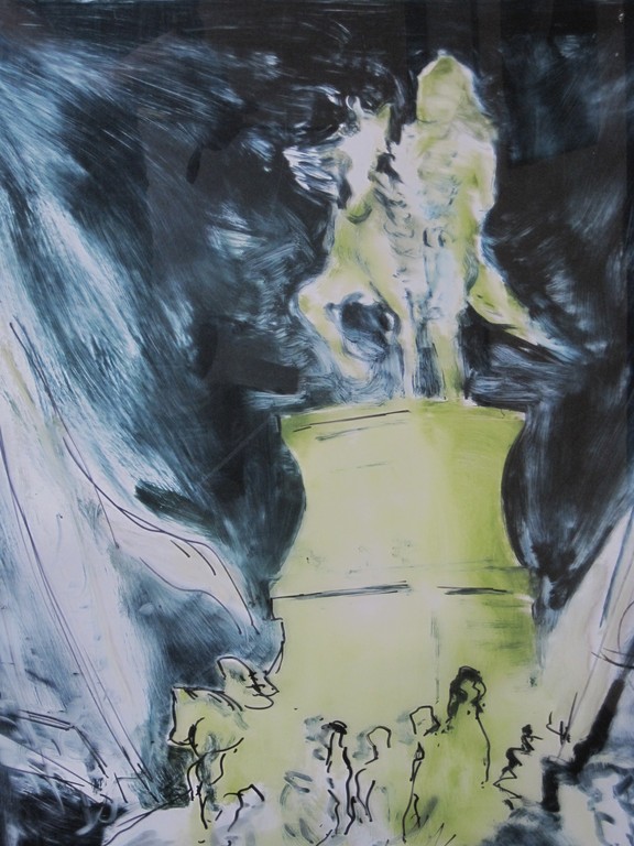 GROOT! Gerbr.Volger (1940-) olieverf op glas "Illusions" 1996  kopen? Bied vanaf 1!