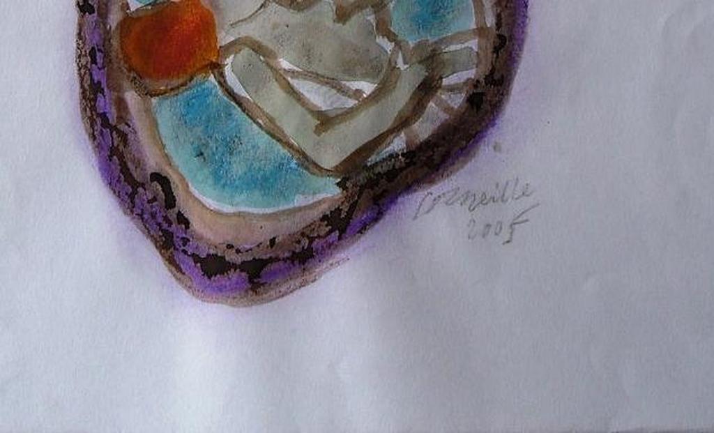 Corneille : naakt met roodborstje (originele aquarel) kopen? Bied vanaf 700!