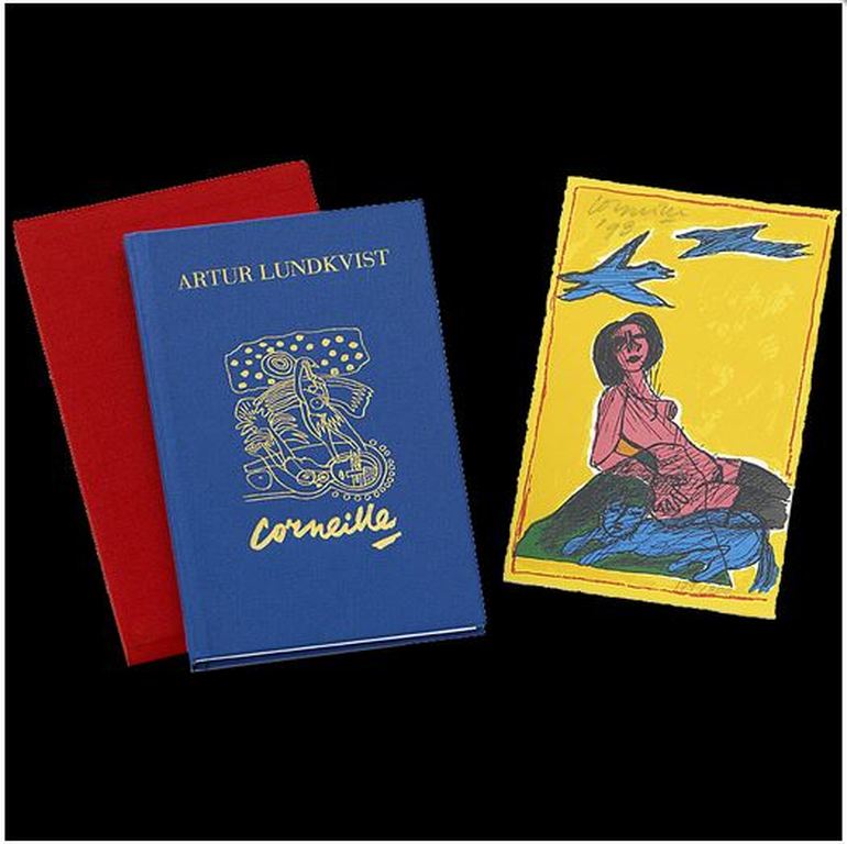 Corneille: Portfolio met 1 zeefdruk + boekje in map, Femmes et Oiseaux kopen? Bied vanaf 55!