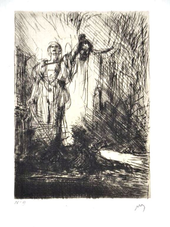 Marius Bauer: Ets, David met de kop van Goliath verkocht voor € 50!