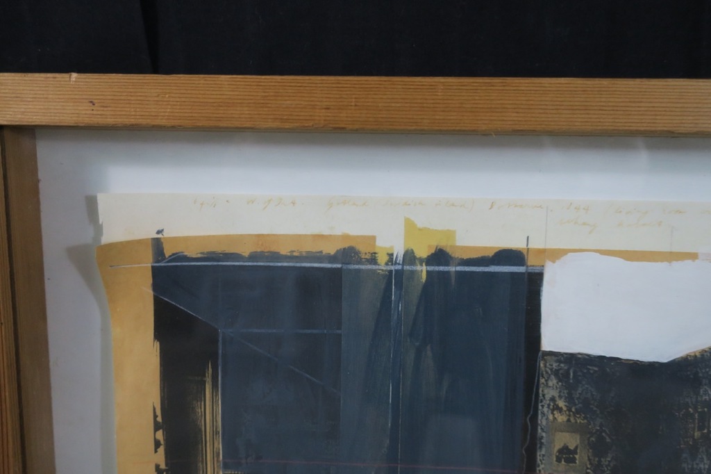 Mirjam Kuitenbrouwer: Collage en Acryl op papier, Zonder titel - Ingelijst kopen? Bied vanaf 60!