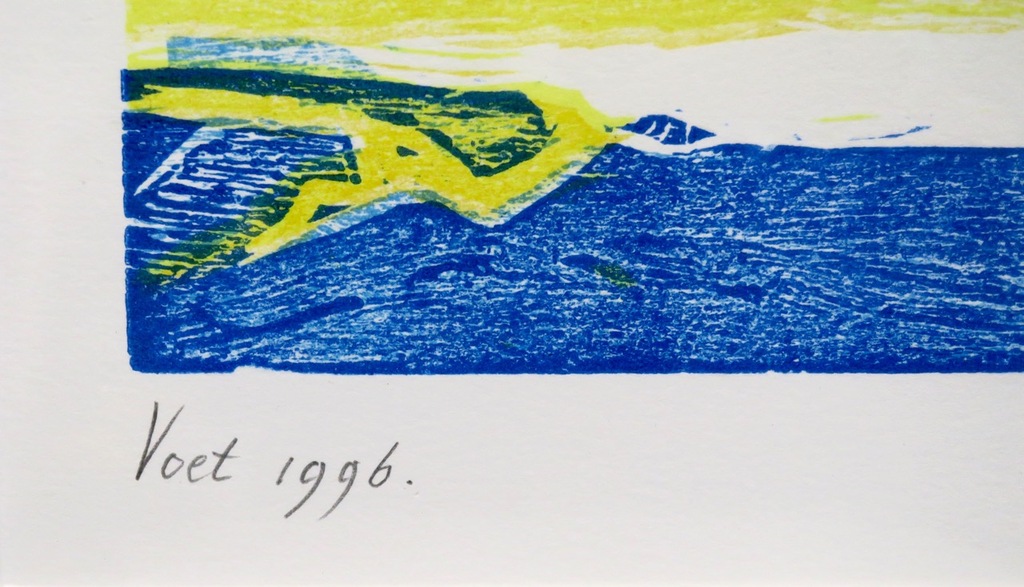 Wilfred Voet: Houtsnede, Landschap - Ingelijst kopen? Bied vanaf 20!