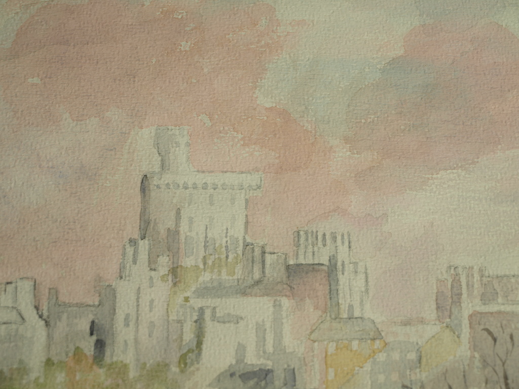 Onbekende kunstenaar: Aquarel – Stadsgezicht kopen? Bied vanaf 1!