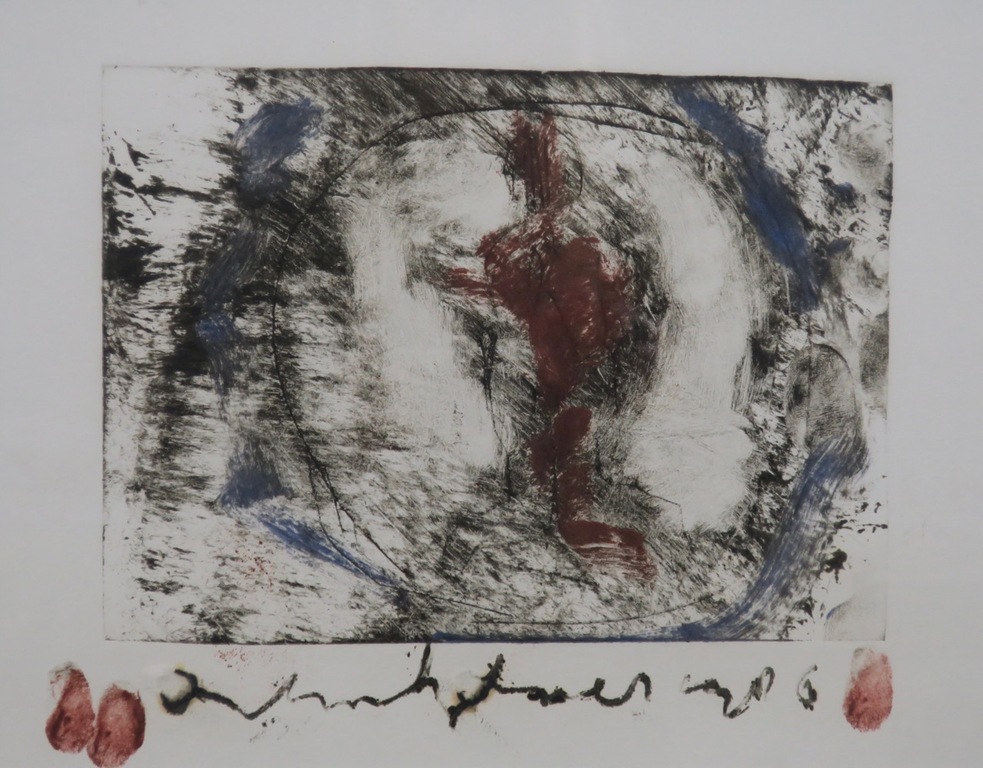 Anton Heyboer: Handgekleurde ets, Zonder titel - Ingelijst kopen? Bied vanaf 100!