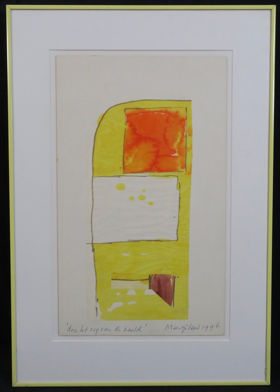 Meertje Kaal: Aquarel en stift op papier, Door het oog van de naald - Ingelijst kopen? Bied vanaf 1!