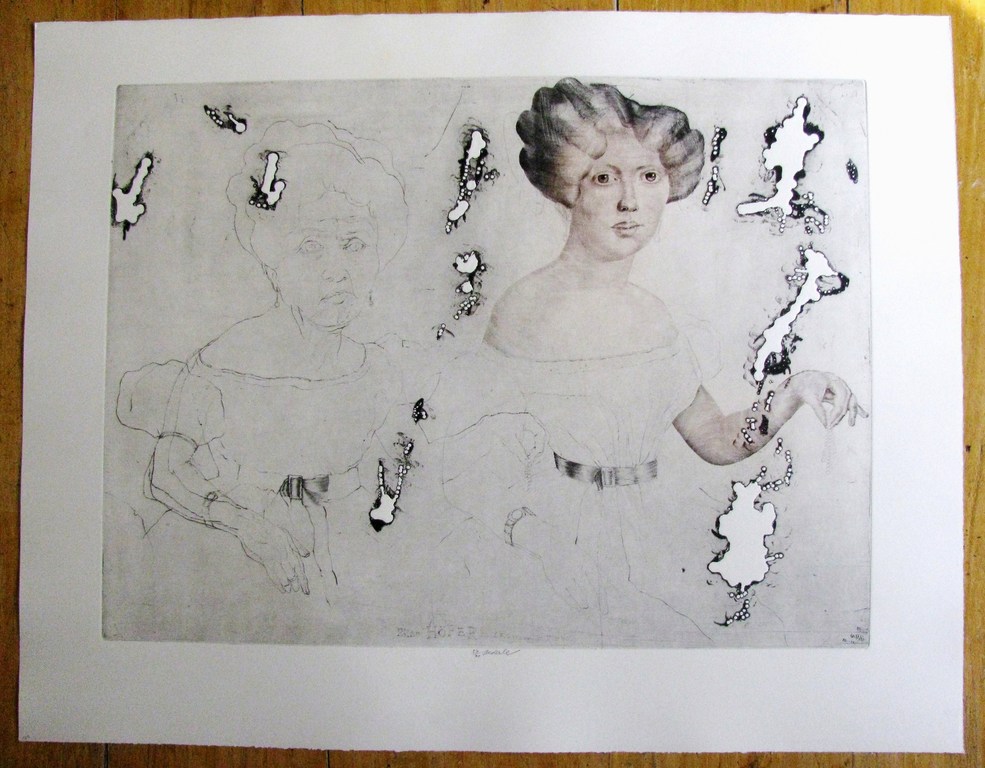 Anderlé Jiri, "Elise Höfer", gesigneerde gravure met reliëfdruk - oplage 70 ex. verkocht voor € 111!