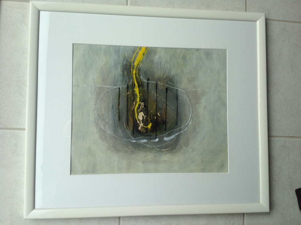 Co van Assema: Gemengde techniek op papier: Waddensplit unica kopen? Bied vanaf 55!