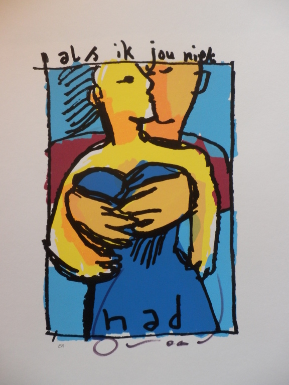 HERMAN BROOD, Gelimiteerde en HANDGESIGNEERDE Zeefdruk  ALS IK JOU NIET HAD kopen? Bied vanaf 1!