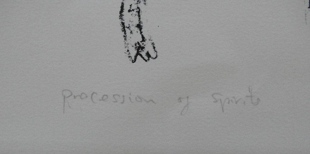 Toyin Loye - zeefdruk: Procession of spirits- 1996 kopen? Bied vanaf 150!