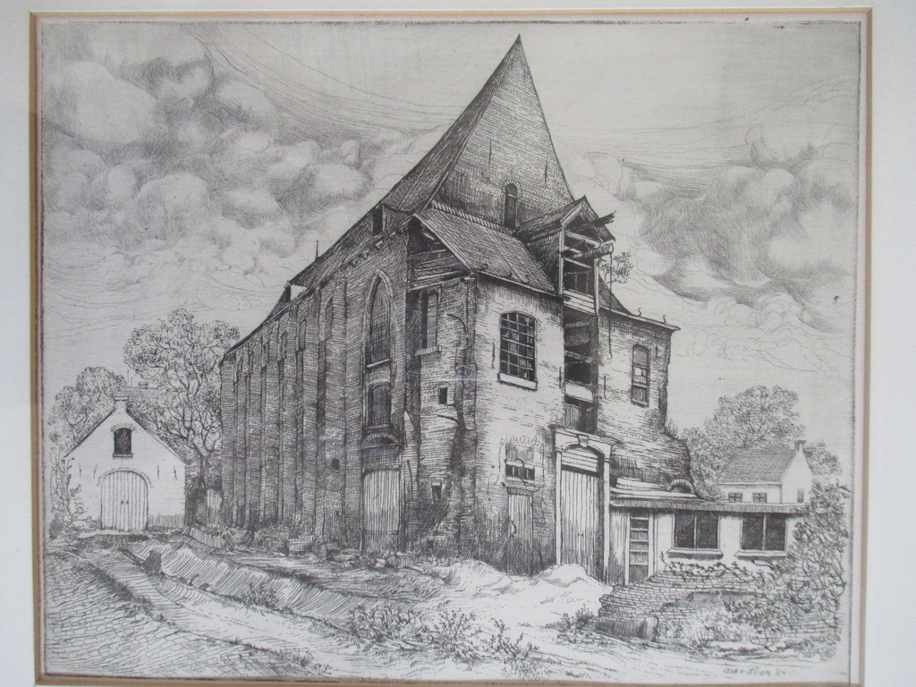 Onbekend gesign. ingelijste ets kopen? Bied vanaf 25!