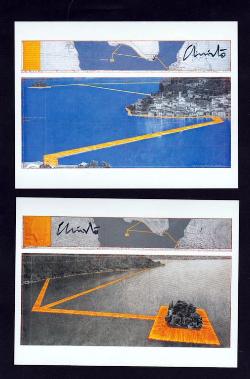 Floating piers- 2 art kaarten. handgesigneerd doot Christo kopen? Bied vanaf 50!