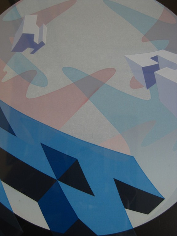 Typisch Abstract Geometrisch werk van Hans Klaui (1945-) gesigneerde Litho   kopen? Bied vanaf 1!