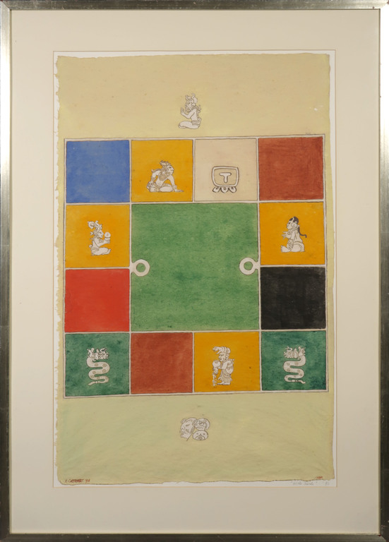 Hans Geernaert: Aquarel op geschept papier, Witte aarde - Ingelijst kopen? Bied vanaf 1!