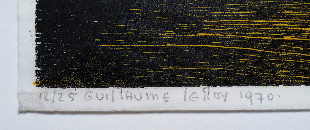 Guillaume Le Roy - Abstracte voorstelling, meerkleurige houtsnede kopen? Bied vanaf 115!