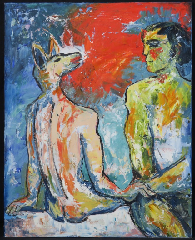 Franca Muller Jabusch: Olieverf op doek, Als jij mijn hand vasthoud  kopen? Bied vanaf 100!