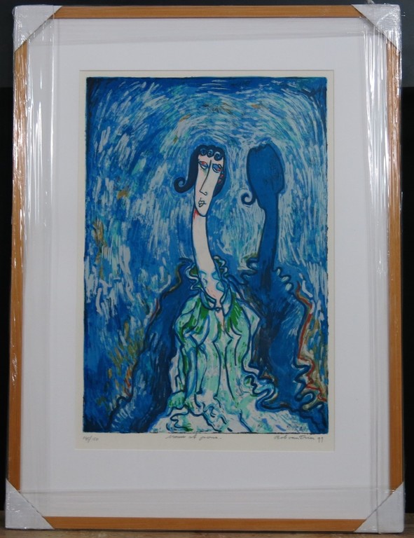 Rob van Trier: Zeefdruk, Vrouw... - Ingelijst kopen? Bied vanaf 50!