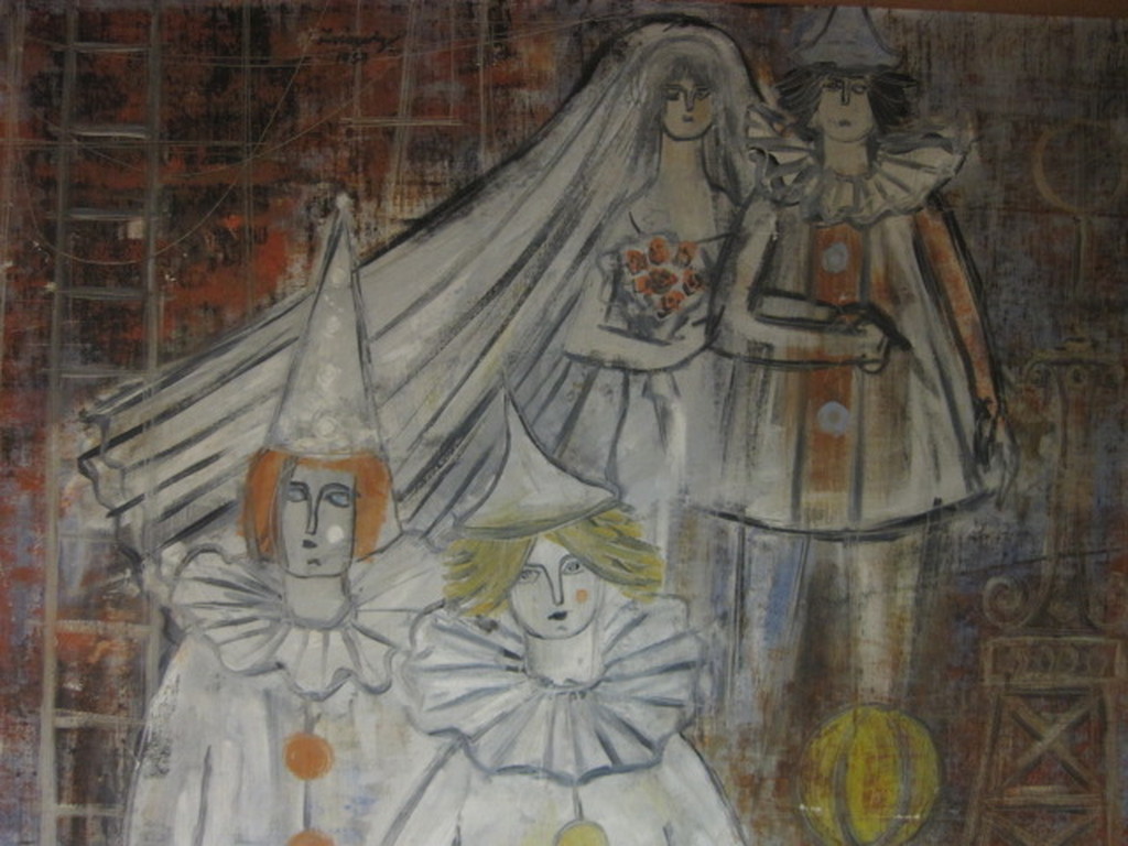 Hongaarse modernist Laszlo Dregely 1932-1990 "Huwelijk" olieverf 1953 kopen? Bied vanaf 1!