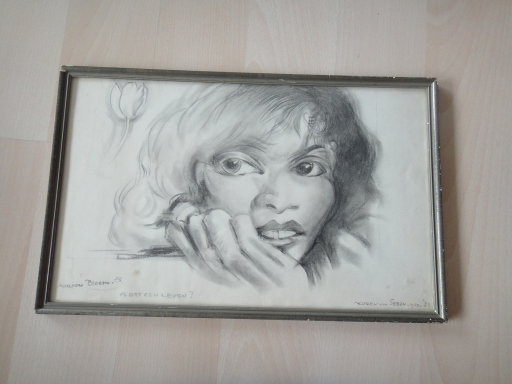 Karel van Seben, tekening, portret van Marion Bloem (is dit een leven?) kopen? Bied vanaf 1!