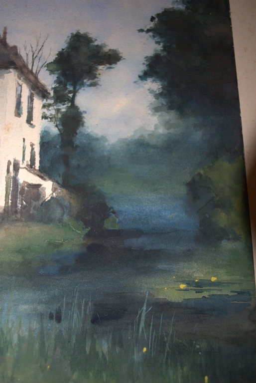 Huis aan het water - gesigneerde aquarel - fraaie kwaliteit kopen? Bied vanaf 150!