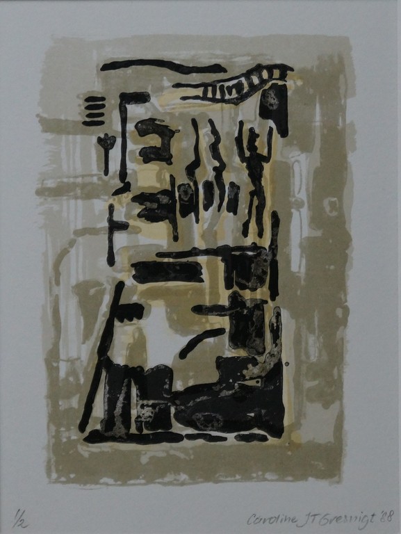 Caroline Gresnigt - gesigneerde litho incl. passepartout - oplage 2 stuks - 1988 kopen? Bied vanaf 10!