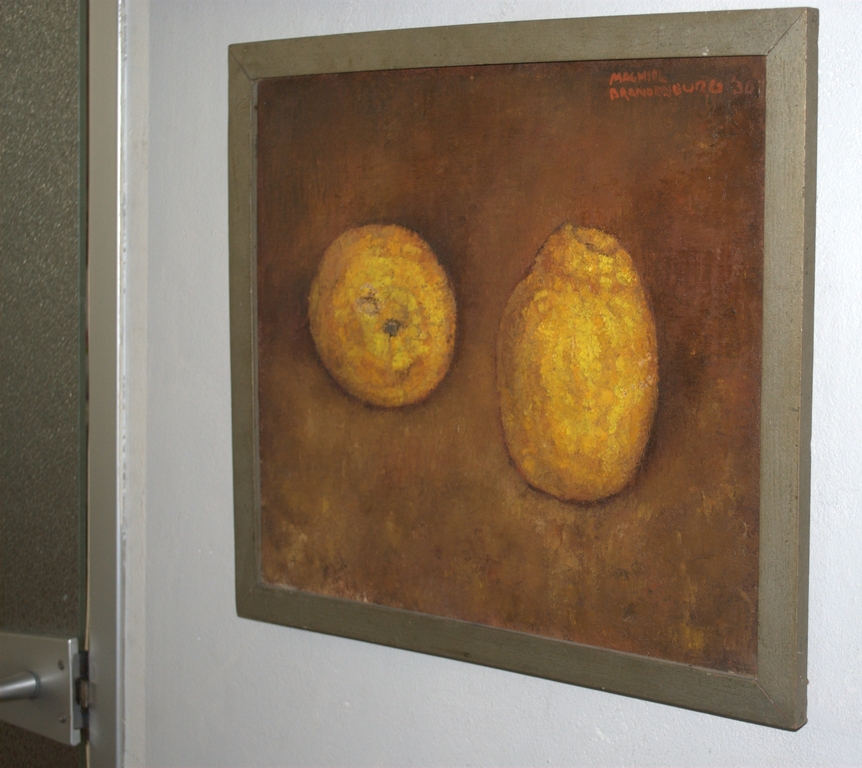 Sinaasappels - olieverf op jute - 1930 - gesigneerd kopen? Bied vanaf 120!