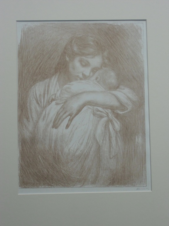 MOEDER MET BABY // LITHO VAN HENDRIK JOHANNES HAVERMAN verkocht voor € 40!