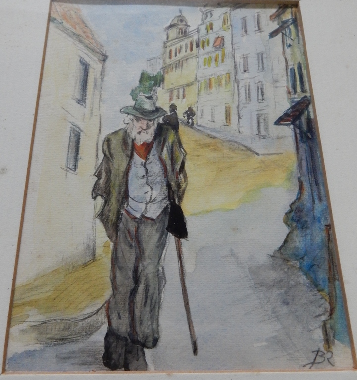 Karikaturale aquarel + 12 andere originele werken op papier kopen? Bied vanaf 1!