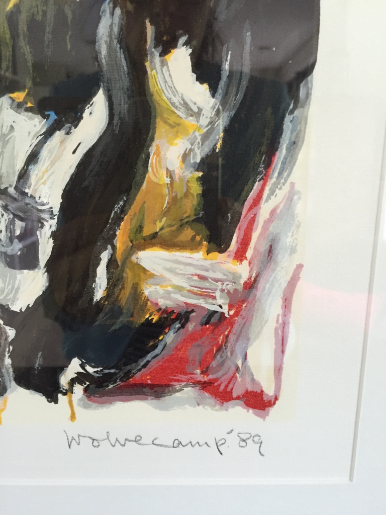 Theo Wolvecamp - zeefdruk: abstracte compositie - 1989 kopen? Bied vanaf 100!