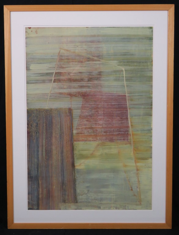 Uwe Poth: Olieverf op papier, Zonder titel - Ingelijst (groot) kopen? Bied vanaf 150!
