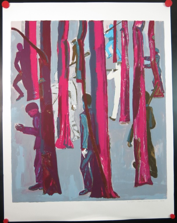 Hans Ebeling Koning: Litho, Bos (rechts)  kopen? Bied vanaf 1!