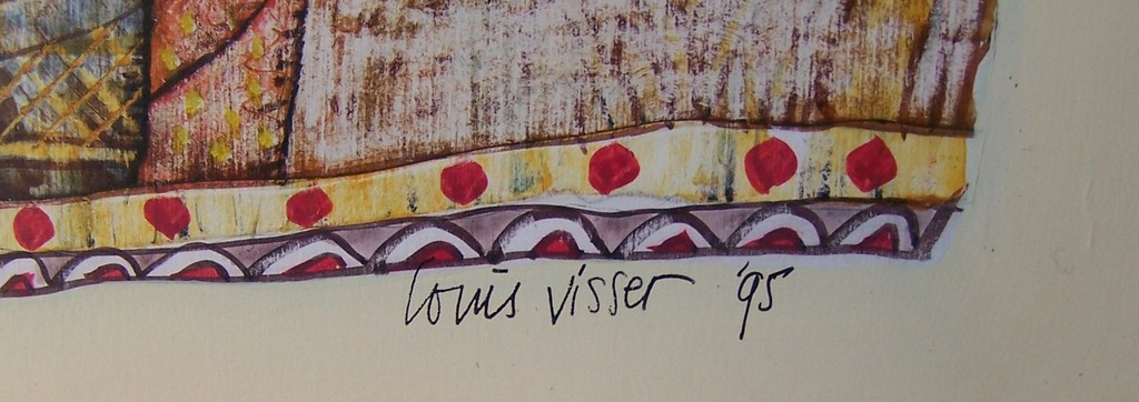 GERARDUS LIEUWE VISSER  (LOUIS)  -  gouache kopen? Bied vanaf 20!
