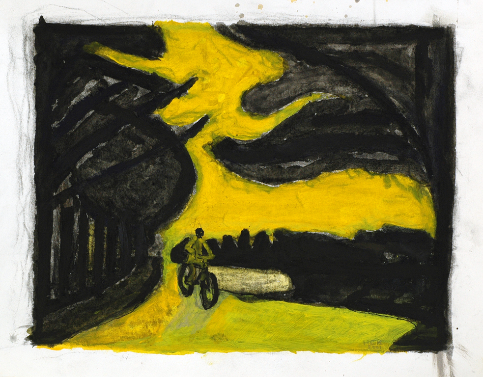 Hans Ebeling Koning, acryl op papier, zelfportret kopen? Bied vanaf 50!