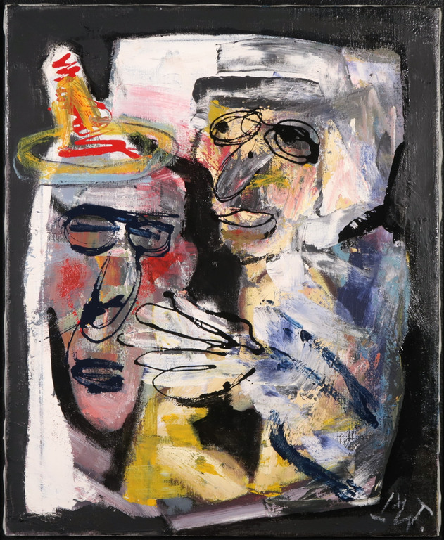 Martin van Wordragen: Olieverf op doek, Moeder met kater - Ingelijst kopen? Bied vanaf 650!