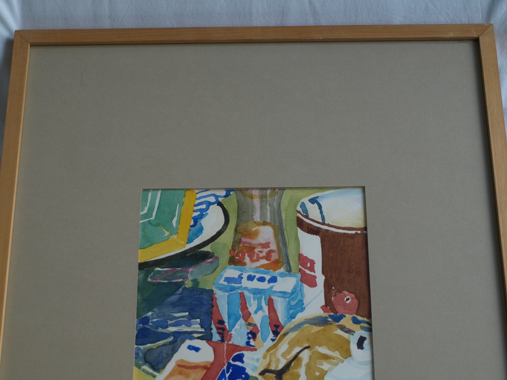 Teun Massink : Aquarel – Binnenkast – gesigneerd & ingelijst – 1977  kopen? Bied vanaf 1!