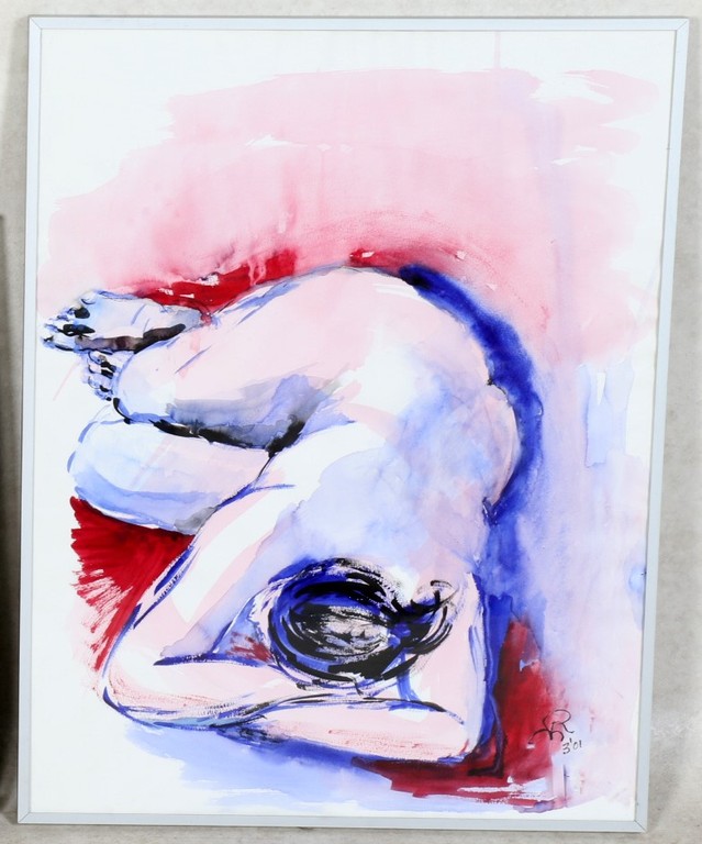 Onbekend: Kleur aquarel, vrouwelijk naakt kopen? Bied vanaf 1!