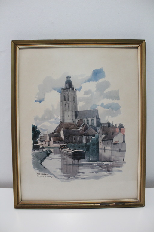 Herman VERBAERE (1906-1993) - aquarel - Oudenaarde kopen? Bied vanaf 25!