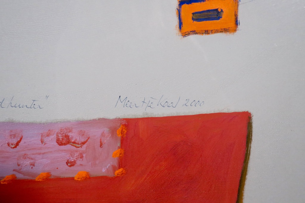 Meertje Kaal: Olieverf op karton, Headhunter - Ingelijst kopen? Bied vanaf 1!