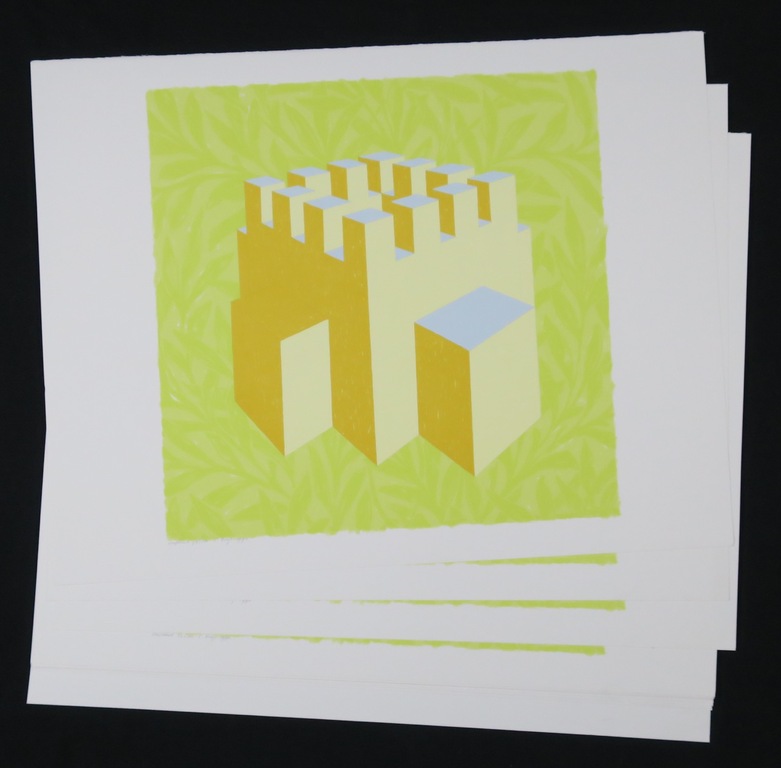 Lot met 16 zeefdrukken van Corrie Kuijs: Zonder titel (fort) kopen? Bied vanaf 1!