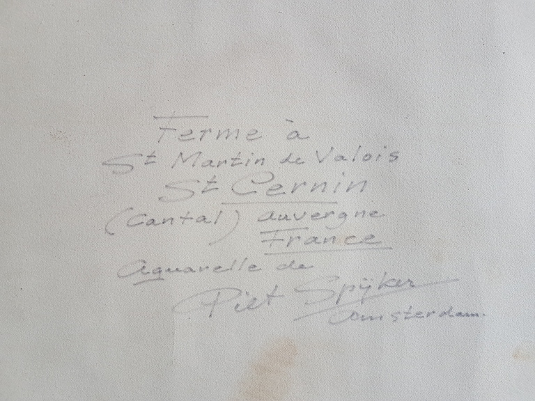 Piet Spijker, aquarel, Ferme a St Martin de Valois kopen? Bied vanaf 1!