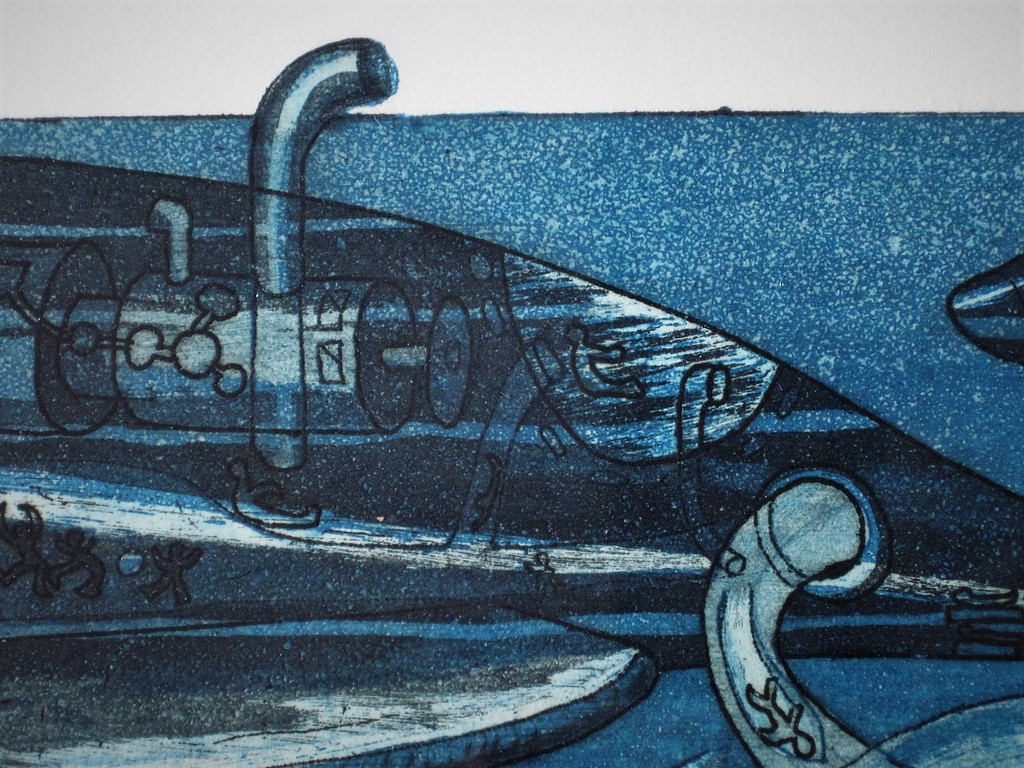 Fascinerend werk Rob Clous (1940-) Bep.Oplage 10/10 KleurEts  "nieuw Atlantis"  kopen? Bied vanaf 1!