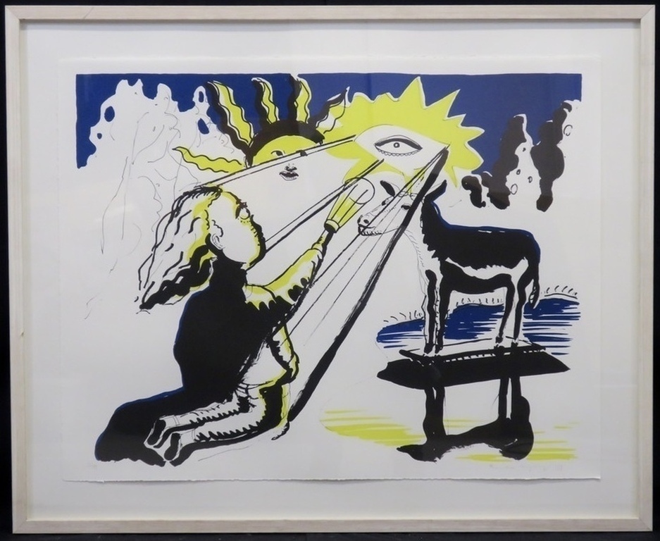 Rinke Nijburg: Litho, Hert van Hubertus - Ingelijst kopen? Bied vanaf 1!