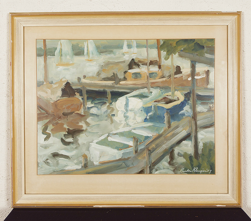 Marten Klompien - Gouache op papier - Paterswoldse Meer kopen? Bied vanaf 29!