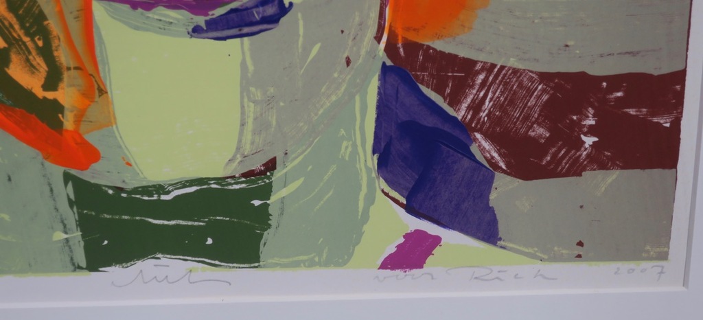 Onbekend gesigneerd: Handbewerkte zeefdruk, Z.T. - Ingelijst kopen? Bied vanaf 1!