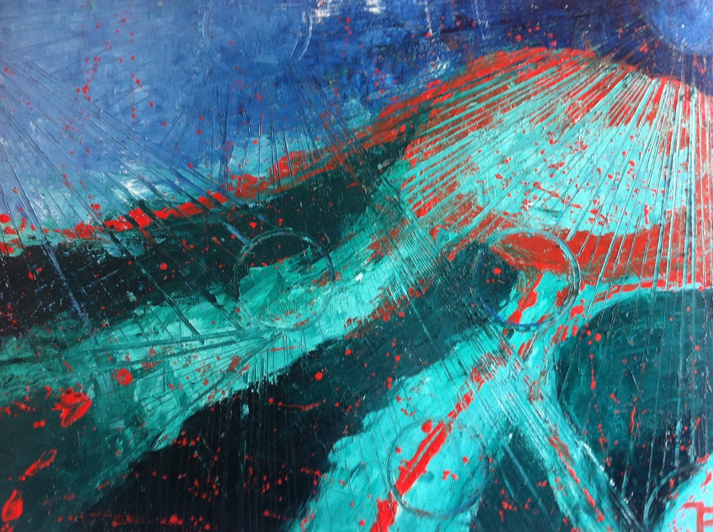 John Foppen ": Force of Nature...... " Olieverf/ 3D Canvas -Gesigneerd -2016. verkocht voor € 170!