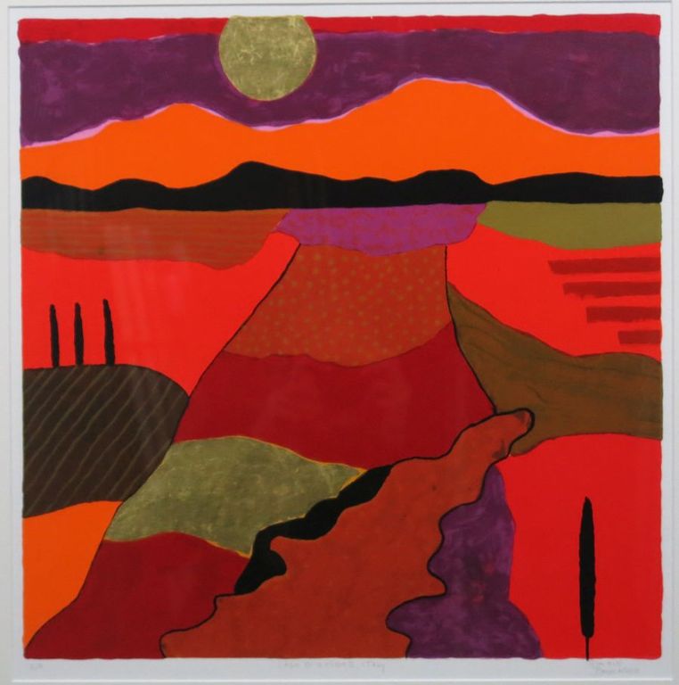 Ronald Boonacker: Zeefdruk, Lago di Garda II, Italy  verkocht voor € 70!